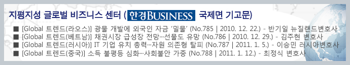 지평지성 글로벌 비즈니스센터 '한경비즈니스' 국제면 기고문