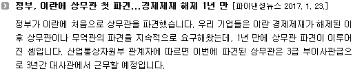 정부가 이란에 처음으로 상무관을 파견했습니다. 우리 기업들은 이란 경제제재가 해제된 이후 상무관이나 무역관의 파견을 지속적으로 요구해왔는데, 1년 만에 상무관 파견이 이루어진 셈입니다. 산업통상자원부 관계자에 따르면 이번에 파견된 상무관은 3급 부이사관급으로 3년간 대사관에서 근무할 예정입니다. 