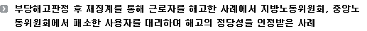 부당해고판정 후 재징계를 통해 근로자를 해고한 사례에서 지방노동위원회, 중앙노동위원회에서 패소한 사용자를 대리하여 해고의 정당성을 인정받은 사례