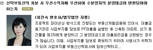 신탁부동산의 처분 시 우선수익자에 우선하여 수분양자의 분양대금이 반환되어야 하는지